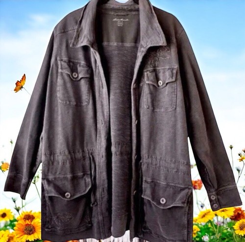 Eddie Bauer Brown Barn Jacket Womens 2X Cargo Utility Elbow Patch - Picture 2 of 17