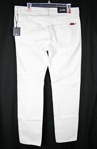 Pantalón de mezclilla ajustado de pierna recta mezcla de lino 7 For All Mankind 33 para mujer $248 - Imagen 2 de 10