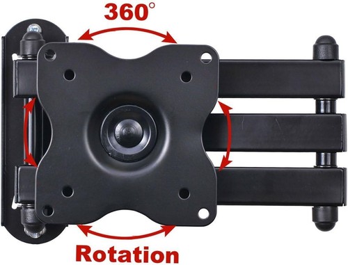 VideoSecu ML12B TV LCD Monitor Wall Mount Full Motion 15 inch Extension BLACK  - Picture 7 of 8