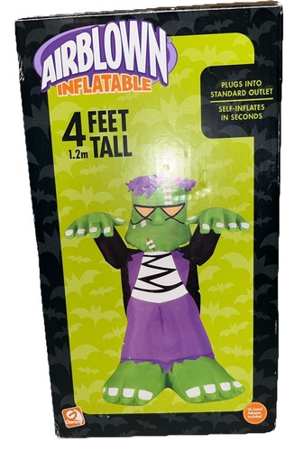 Gemmy Airblown Inflatable Halloween Frankenstein Monster 4 Foot Tall With Box - Picture 3 of 5