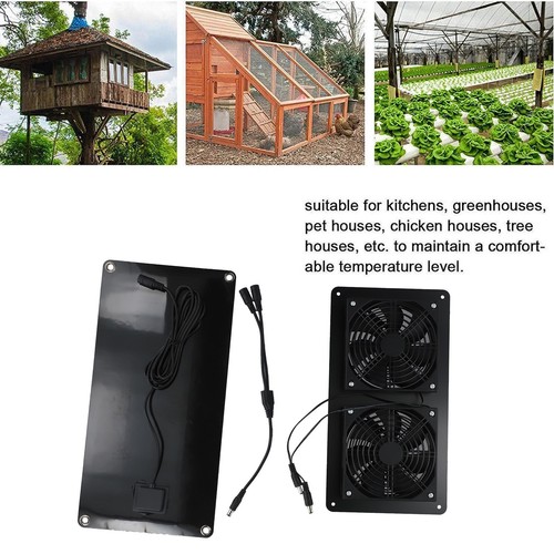 Practical Exhaust Fan Solar Panel Monocrystalline Silicon 30W 12V Black - Picture 2 of 12