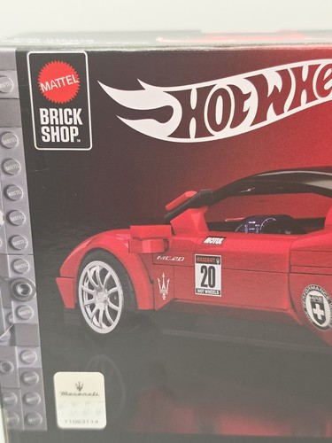 NIB Maserati MC20 Mattel Brick Car Shop Hot Wheels Building Toy Kit 250 Pieces - Picture 9 of 13