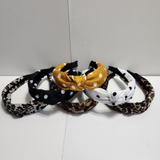 Top- Knot Headbands Lot Of 6 Cute Trendy Various Polka Dot Animal Print