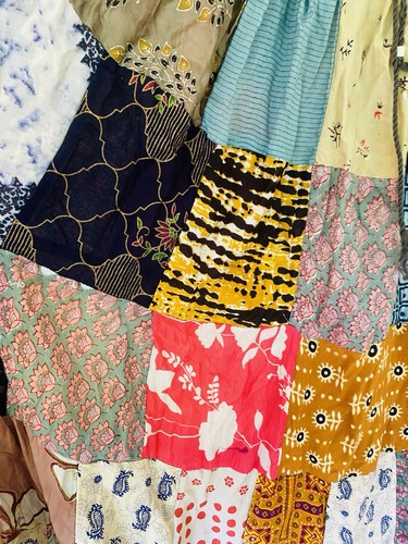 NWOT Skirt Batik Patchwork Traditional Colorful Bohemian Hippie Festival Style - Picture 5 of 10
