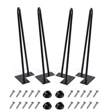 MSOBAIW Hairpin Legs 18 Inch Set of 4 DIY Metal Table Furniture Legs 3/8 Inch Di