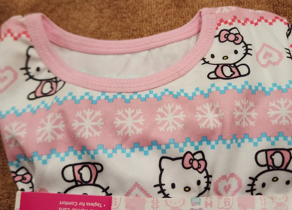 CUDDL DUDS HELLO KITTY COMFORT TECH POLY SIZE 2T/3T BASE LAYERS NEW WITH TAGS - Image 2 of 4