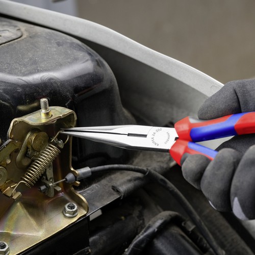 Knipex 26 12 200 Werkstatt Flachrundzange Gerade Vanadium Elektrostahl 200 mm - Bild 7 von 11