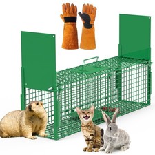 26/40" Heavy Duty Folding Humane Cat Trap Cage Live Animal Raccoons Rodent Cage
