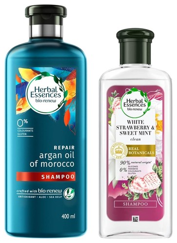 Herbal Essences Argan Oil Shampoo 400ml and White Strawberry Mint 240ml - Picture 1 of 6