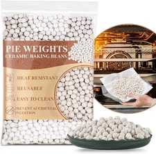 Sukh 1LB Pie Weights for Baking - Crust Ceramic 0.94LB, White 