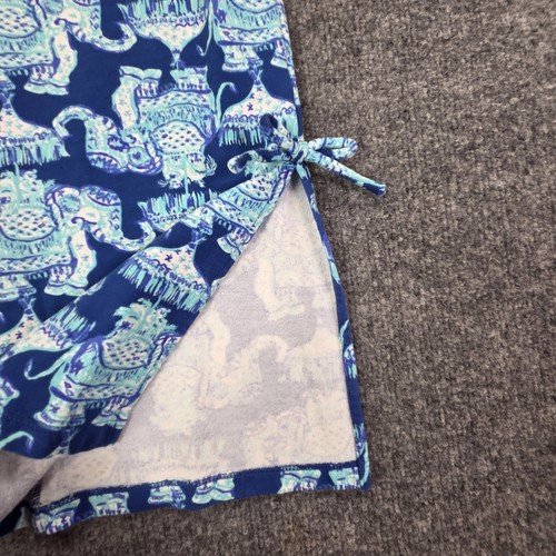 Lilly Pulitzer Dress Girls Large Elephant Print Sleeveless Tie Sides 28782 - Picture 2 of 10