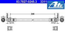 REAR RIGHT BRAKE HOSES 83.7827-0245.3 ATE I