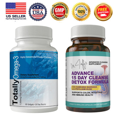 Omega- 3 Fish Oil Cardiovascular Health Colon Support Immune Supplement 30 Caps