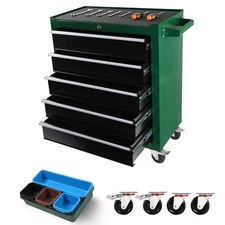 5-Drawers Rolling Tool Chest,Tool Cabinet on Wheels with Keyed Locking System