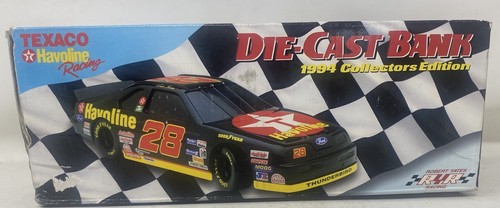 Ernie Irvan #28 Texaco Havoline Ford NASCAR Racing 1:24 Die Action Cast Bank  - Picture 1 of 7