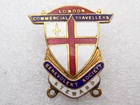 Vintage LONDON COMMERCIAL TRAVELLERS BENEVOLENT SOCIETY STEWARD Enamel Pin Badge