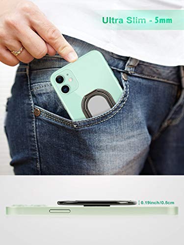 Phone Ring Holder Finger Kickstand 360°Rotation Cellphone Back Grip Gun Black - Picture 7 of 7