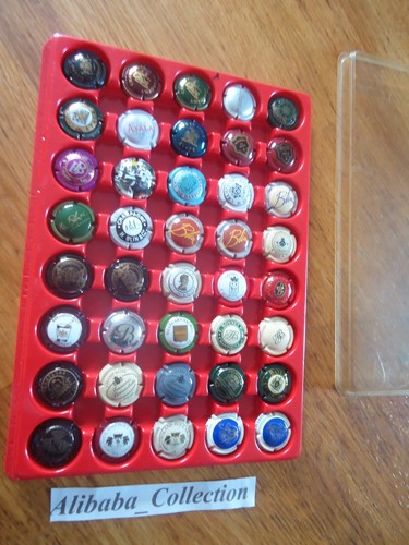 LOT 40 muselets CHAMPAGNE plaque muselet capsule collection + support 1 - Picture 2 of 4