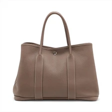 Hermès garden party 36 PM Negonda Etoupe Silver Metal Fittings D: 2019