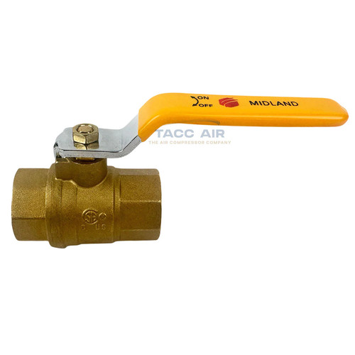 Válvula de bola de latón NPT de 2 piezas de 1" válvula de cierre de puerto completo aprobada por CSA 600 psi WOG - Imagen 5 de 5