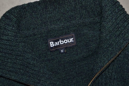 Maglione Barbour 1/4 zip lana taglia M - Foto 8 di 9