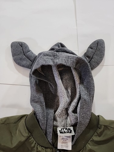 Disney Star Wars Baby Yoda 7/8 Army Green Bomber Jacket - Picture 5 of 11