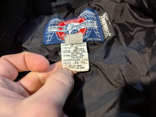 Vintage Polaris Jacket Mens Large Tall Colorblock Indy Racing Bomber Union Made - Picture 3 of 18