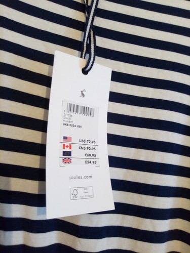 Joules Navy Stripe Maxi Dress Dallie jersey nautical Size 8 BNWT RRP £54.95 - Picture 7 of 9