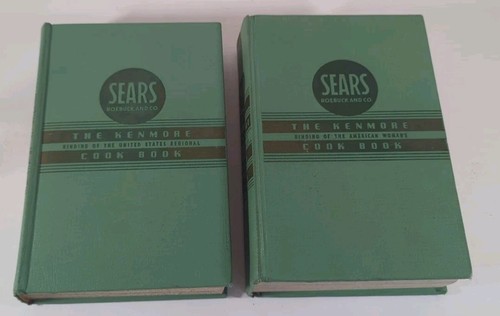 Vintage Set illustrierter Sears Kenmore amerikanische Frauen & regionale Kochbücher der USA