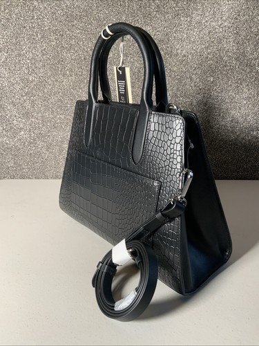 Borsa Multidirezionale Radley Glasshouse Nera Effetto Croc Nuova Con Etichette - Foto 3 di 11