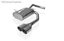 Edelstahl Sportauspuff Ausgang mittig VW Lupo 2x80mm scharf abgeschrägt