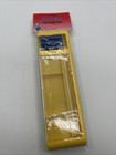 VINTAGE REGENT DOUBLE TIER PLASTIC PENCIL BOX YELLOW BLUE GREEN CLEAR NEW SEALED