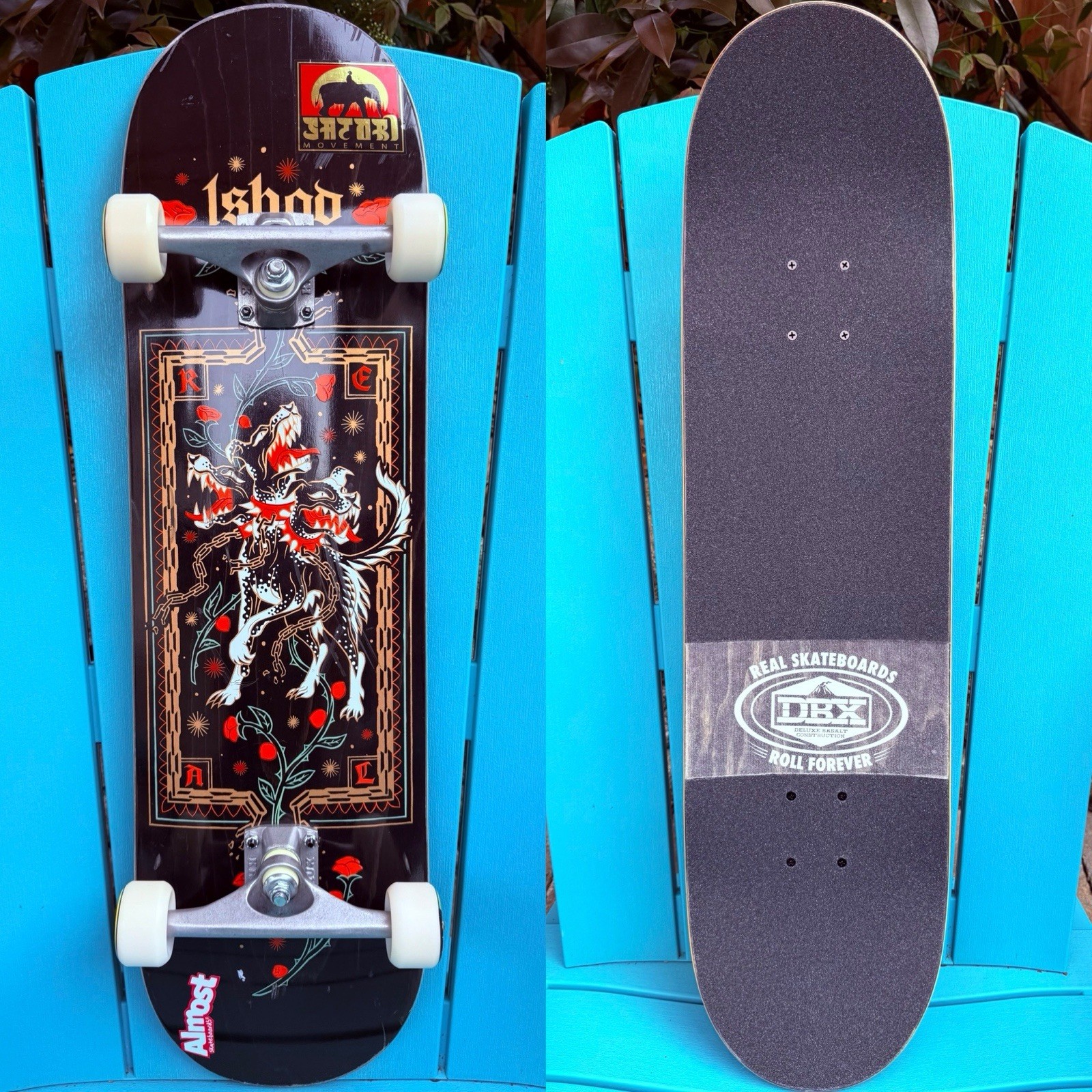 Ishod Wair Deluxe Basalt &ldquo;cerebrus&rdquo; Complete Skateboard 