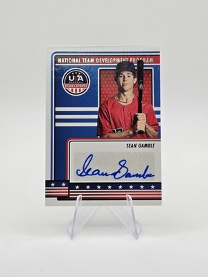 Sean Gamble 2023 Panini Stars & Stripes USA Baseball Auto SP #NTDP-SG