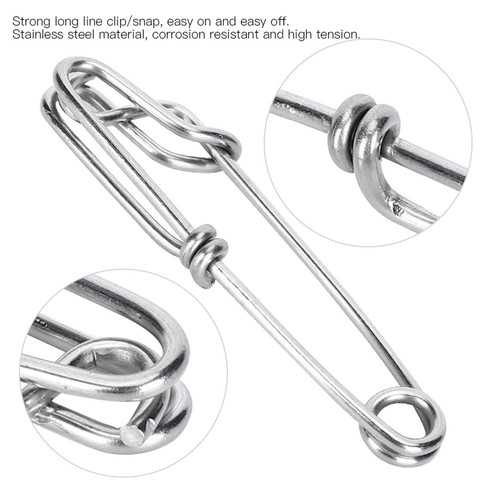 Clips de atún de acero inoxidable de 15 piezas fuerte palangre a presión para aparejos de pesca - Imagen 15 de 22