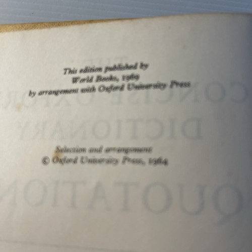 The Concise Oxford Dictionary Of Quotations 1969 Vintage Hardcover - Picture 8 of 10