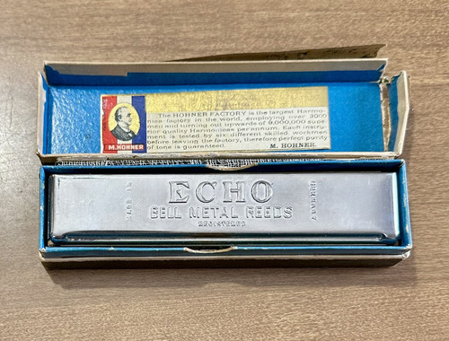 Vintage M. Hohner 5” Echo Harp Tremolo Harmonica C/G Tuning Orig Box Germany - Picture 4 of 16