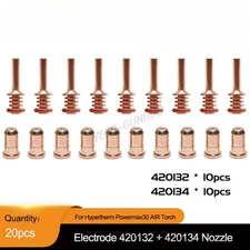 20pcs For Powermax30 AIR Torch 420132 420134 Plasma Electrode Nozzle