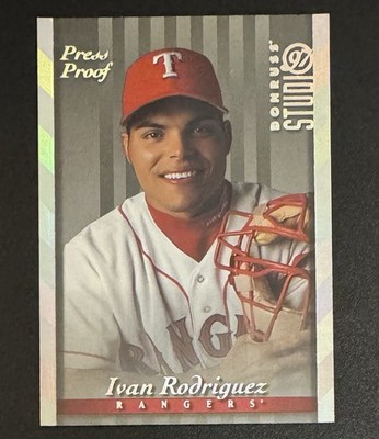 Ivan Rodriguez 1997 Donruss Studio Silver Press Proof #108 /1500 Texas Rangers