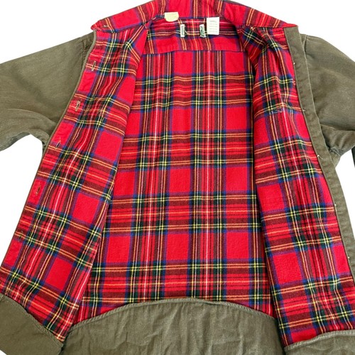 VTG LL Bean Womens Green/Brown Flannel Lined Button Chore Jacket USA Made Small - Picture 6 of 14