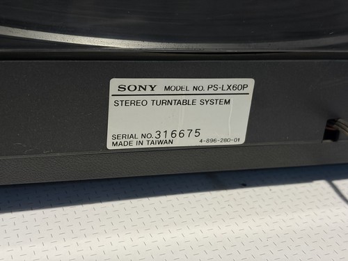 Sony PS-LX60P Vollautomatischer Stereo Plattenspieler (NUR GERÄT) funktionstüchtig - Bild 11 von 11
