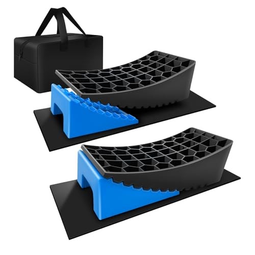 RV Leveling Blocks System, 2 Packs Camper Leveling Blocks System Blue & Black - Picture 2 of 7