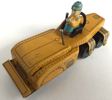 Marx Line Mar Road Roller Tin Litho Friction 1950s Vintage Working