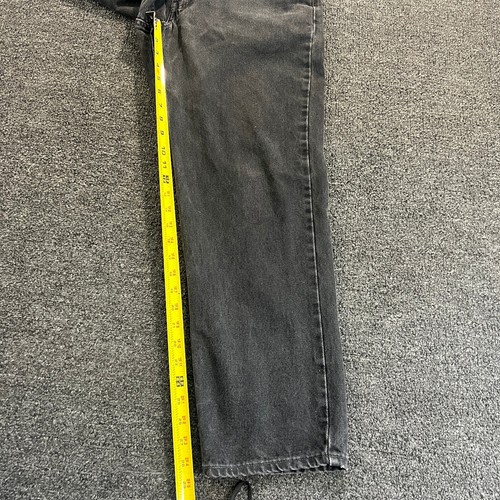 Jeans Vintage Levis 550 34x30 Nero Relaxed Fit Conico Sbiadito Denim Y2K Skater - Foto 20 di 22