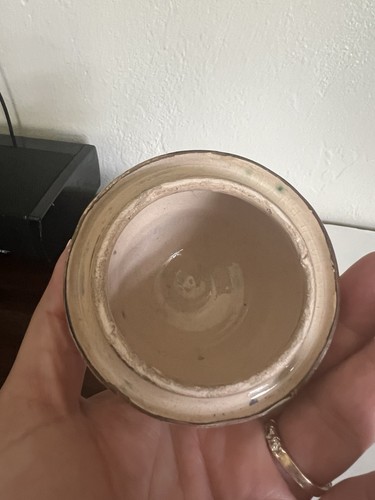 Barattolo ottone smaltato marocchino Jobbana di Fez Tureen ceramica coperchio burro formaggio - Foto 8 di 16
