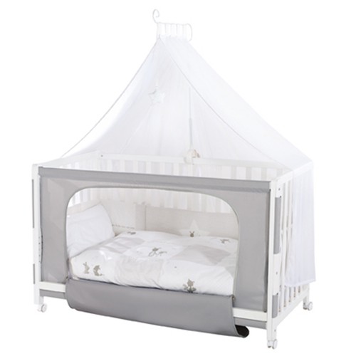 Roba Room Bed Kinderbett Beistellbett Fox & Bunny 60x120 cm weiß lackiert NEU - Bild 1 von 7