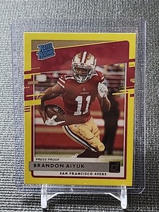 2020 Panini Donruss - Rated Rookie Brandon Aiyuk #319 Press Proof Yellow (RC)