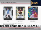 Tre Phelps 2025 Leaf Metal Baseball Hobby 1x Case Break #3