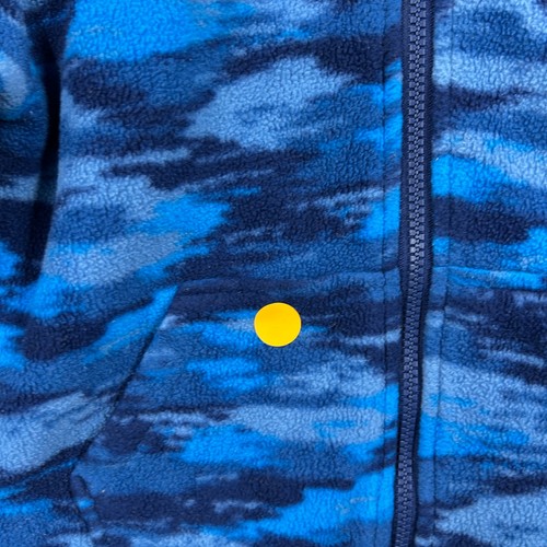 Land's End Windbreaker Kids Size Small 7/8 Blue Camouflage Fleece Full Zip - Picture 7 of 12