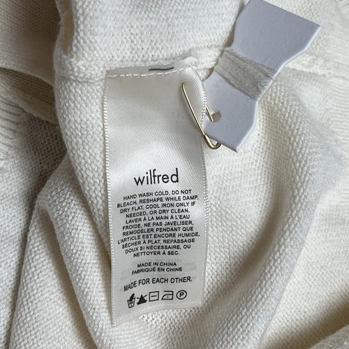 NWT Wilfred Merino Wool Storybook Cardigan in Heather Birch Cream Small New - Picture 13 of 13